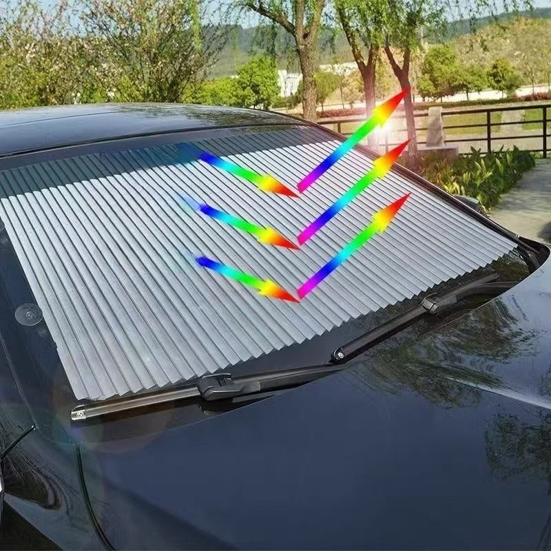 Einziehbarer Sonnenschutz für die Windschutzscheibe